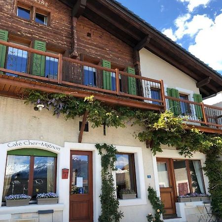 Café Cher-Mignon et Chambres d'hôtes Chermignon-d'en Haut Esterno foto