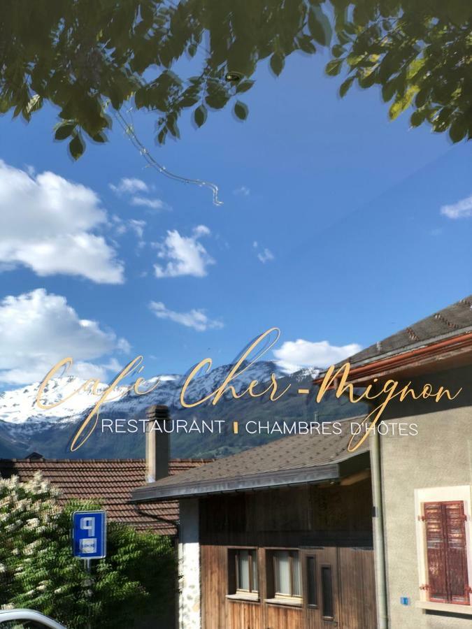 Café Cher-Mignon et Chambres d'hôtes Chermignon-d'en Haut Esterno foto